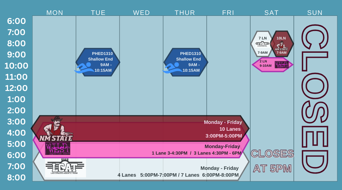 Outdoor lap schedule NOV